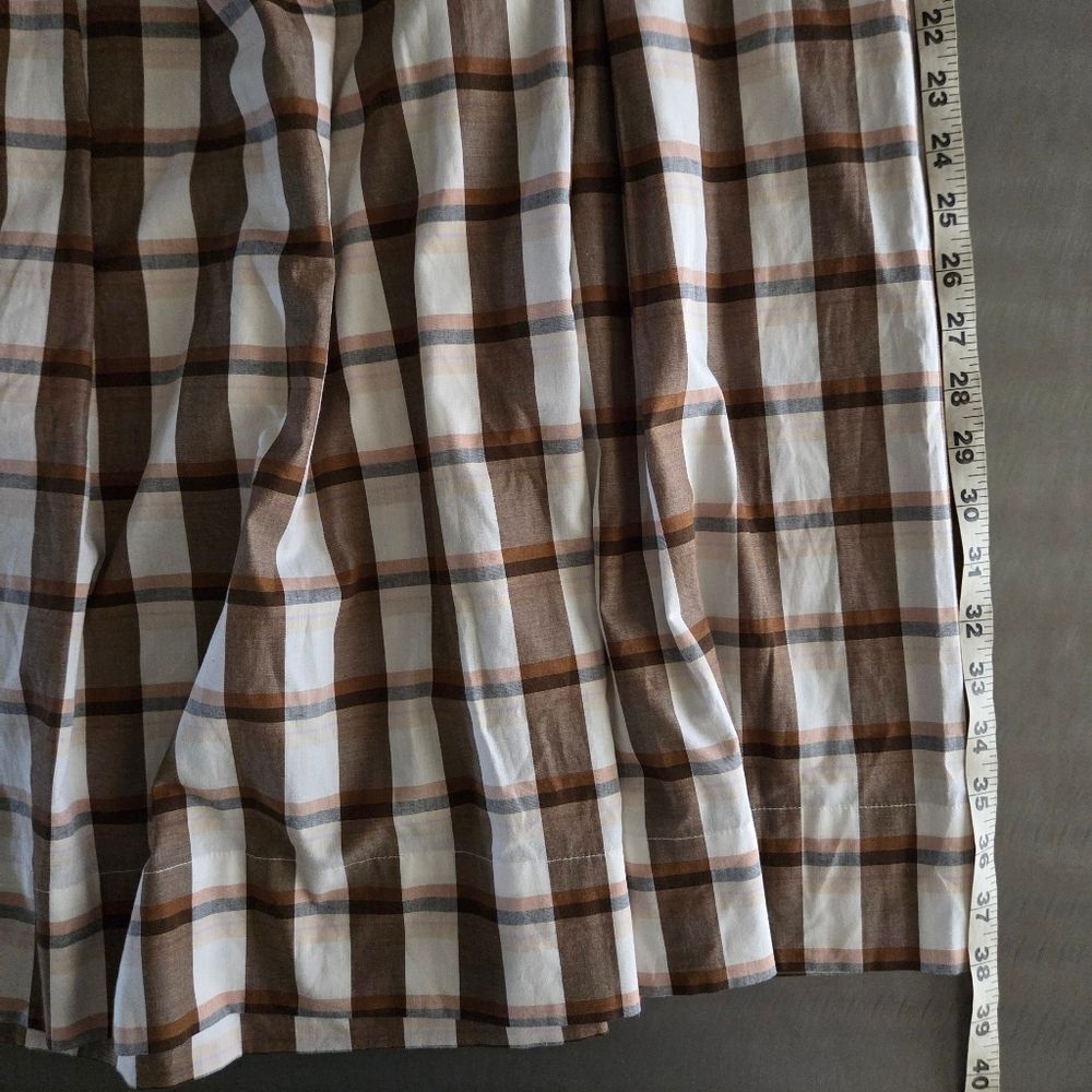 Maeve Pleated Plaid Maxi Skirt A-Line Preppy Academia Brown Skirt Size 4 - Picture 7 of 9